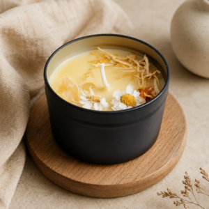 Citrine Crystal Soy Candle