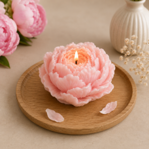 Peony Flower Soy Wax Scented Candle