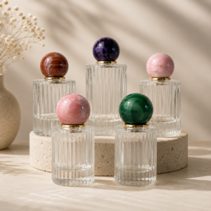 Ribbed Glass Perfume Spray Bottle