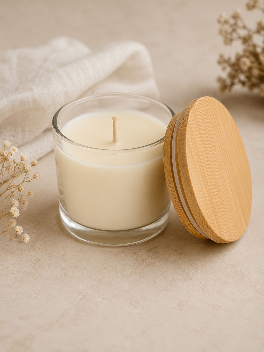 White Scented Soy Candle